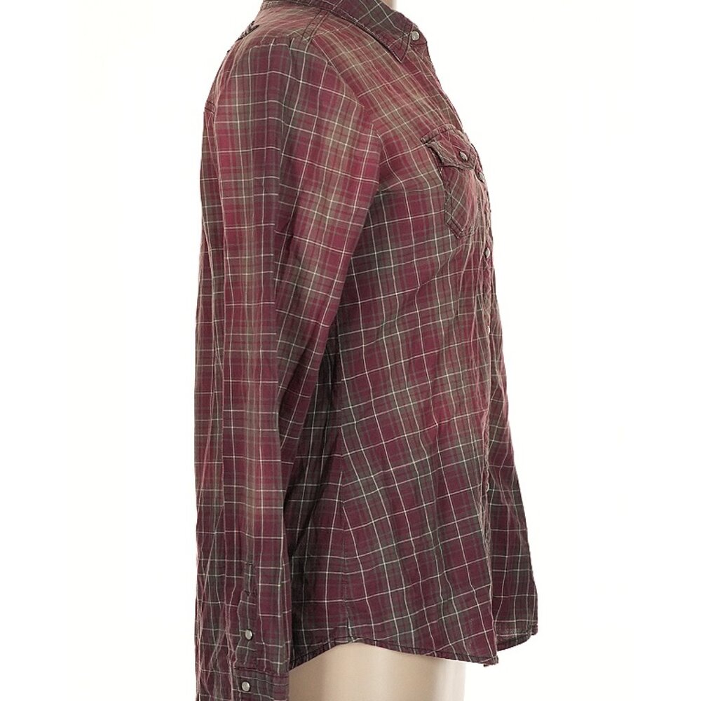Harley-Davidson Women’s Plaid Button Down Shirt – Size Medium – Embroidered Logo - Picture 4 of 6